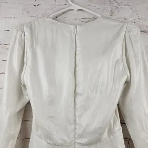 Revolve DUNDAS x Harlow Mini Dress in Metallic Ivory XS *No Brooch* thumbnail 7