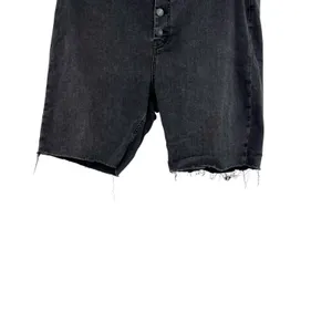 Free‎ People We The Free Crvy Bermuda Shorts Exposed Button Fly Faded Black 34 thumbnail 7