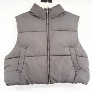 Altar'd State Womens Black Cropped‎ Puffer Cinch Back Gorpcore Outdoor Vest XL thumbnail 3