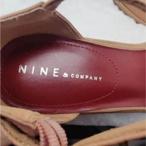 \Vintage tan Leather wedge mary Janes SZ 7.5 thumbnail 7