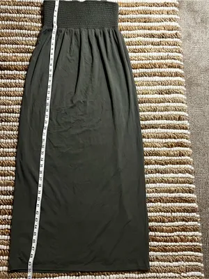 Olive Green Smocked-Top Maxi Dress thumbnail 2