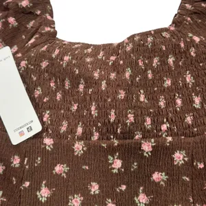 NEW Madden Girl‎ Brown Pink Floral Fit and Flare Dress Juniors Small Cottagecore thumbnail 5