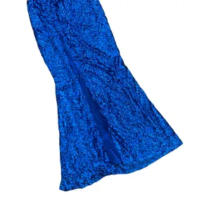 Faviana Blue Strapless Sequin Long prom Dress Size 4 thumbnail 7