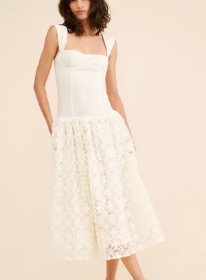Corset Lace Skirt Midi Dress thumbnail 4