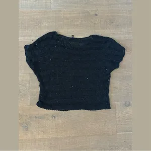 eileen fisher sequin knit sheer short sleeve knit top thumbnail 5