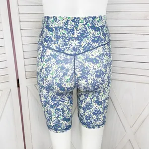 Offline Aerie Floral‎ Crossover High Waist Bike Shorts Blue Small 7 Inch thumbnail 7