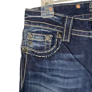 New Miss Me Jeans Women’s Size 26 skinny Denim Embellished flap Pockets‎ thumbnail 3