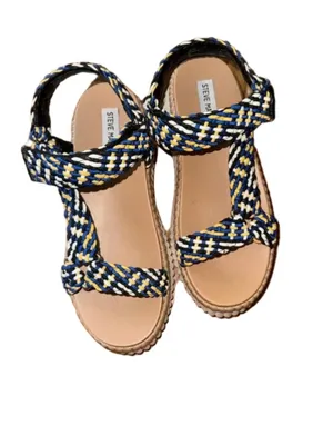 Steve Madden Silas Blue Multi platform sandal SIZE 8 thumbnail 2
