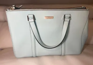 Kate Spade New York Loden Newbury Lane Satchel Hand Bag Light Blue Saffiano‎ thumbnail 1