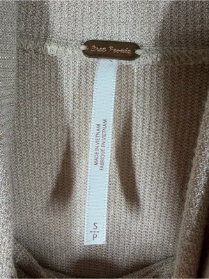 Free People Ivory Metallic Glam Turtleneck Sweater thumbnail 3