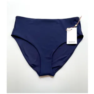 Quince Italian High-Rise Bikini Bottom Swim Deep Navy Blue Size Medium NEW thumbnail 2