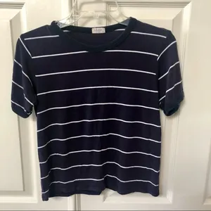 Brandy Melville blue and white striped top thumbnail 2