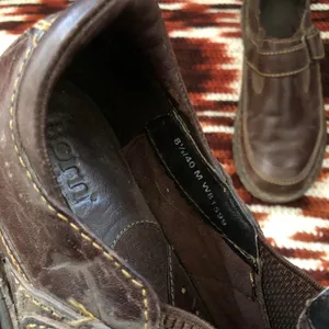 Y2K Born B.O.C Brown leather slip-on clogs thumbnail 3