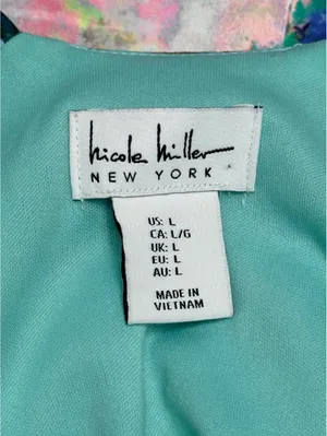 NWT Nicole Miller New York Multicolor Maxi Dress Size L thumbnail 3