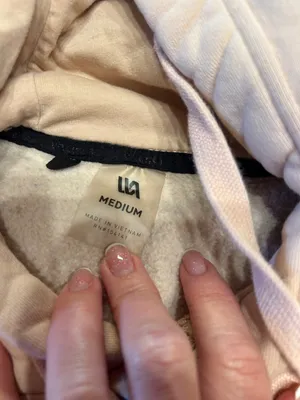Soft Light Pink Hoodie with Kangaroo Pocket Size M thumbnail 3