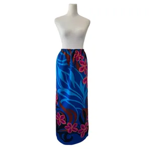 Handmade Tropical Sparkly Floral Print Elastic Waist Maxi Skirt thumbnail 3