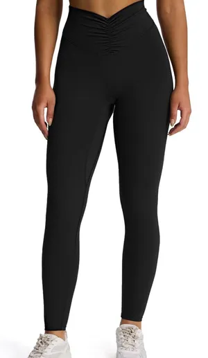 Aoxjox Workout Illusion Ruched Leggings 26" thumbnail 1
