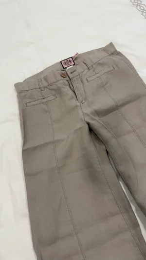 Juicy couture womens khaki linen pants sz 4 thumbnail 3