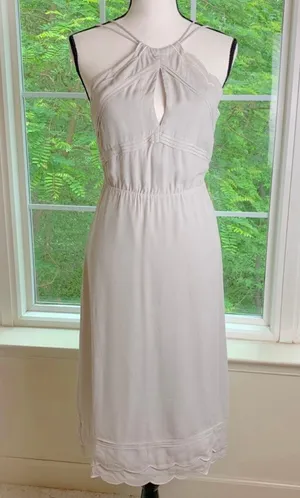 Elliatt Size XS Taupe Elation Ruffle Midi Dress thumbnail 4