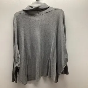 Fever Grey Knit Cowl Neck Tunic Faux Wrap Sweater Top Size Medium Preowned thumbnail 4