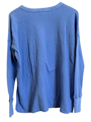 Offline by Aerie NWT Takes Two to Tango Oversized Waffle Thermal Top Blue XS thumbnail 3