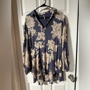 Free People Blue Floral Shake It Mini Dress Size XS. thumbnail 5