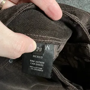 Hudson Collin Flap Skinny Jeans 29 Chocolate Brown Corduroy Low Rise Y2K Fall thumbnail 4