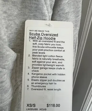Scuba Half-Zip Lululemon Oversized Hoodie thumbnail 4
