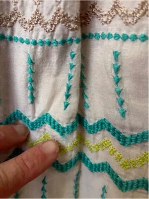 Anthropologie Kenji Mini Dress Embroidered White Size 12 thumbnail 3