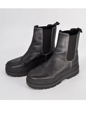 Marc Fisher LTD Patrick Chelsea Lug Sole Boots Black Leather 8.5 thumbnail 7