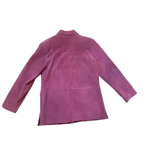 Jessica Holbrook‎ red leather jacket blazer vintage Small thumbnail 3