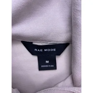 Rae Mode Hoodie Women M Beige‎ 1/4 Zip Scuba Pullover Soft Luxury thumbnail 2