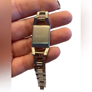 DKNY Women’s Silver Bracelet Link Watch with Black Accents thumbnail 3
