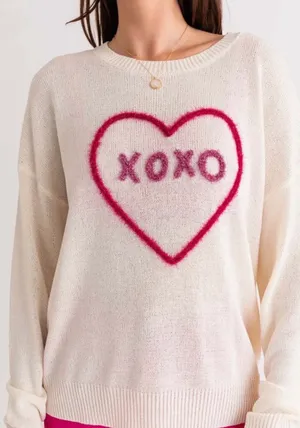 These Three Boutique Valentine’s Day XOXO Sweater thumbnail 1