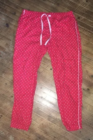 Victoria’s Secret polka dot flannel joggers thumbnail 1