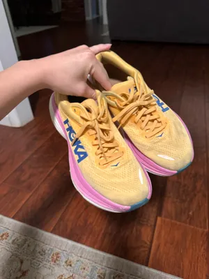 Hoka Bondi 8 Yellow Pink Blue  thumbnail 2