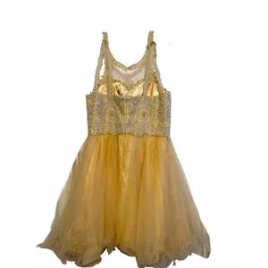 Let's Gold Jeweled Tulle Homecoming Dress - Size 3XL thumbnail 8