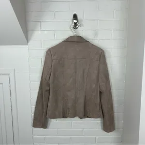 Carmen Carmen Marc Valvo Faux Suede Leather Moto Jacket Size S thumbnail 9