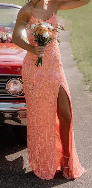 Prom dress Orange Size 00 thumbnail 2