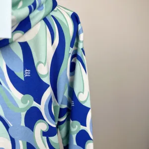 Hill House Allie Zip Up Sweatshirt Hoodie Kaleidoscopic Beach Blue Fleece S NWT thumbnail 11