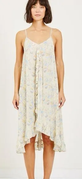 Mes Demoiselles Cream Floral Ruffle High-Low Dress thumbnail 1