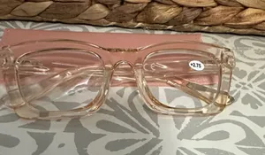 Transparent champagne gold Reading Glasses (+2.75) NWT thumbnail 1
