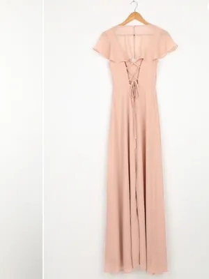 LULU's Chic Bridesmaid Prom Wedding Flowy Romantic Elegant Sexy Maxi Dress thumbnail 7