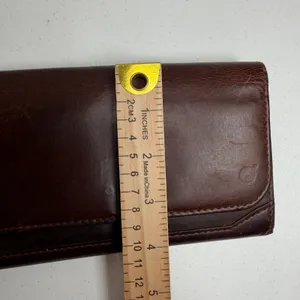 Brown Distressed Wallet Leather RFID Blocking Clutch Snap Accordion Organizer thumbnail 11