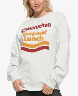 BoxLunch Maruchan Instant Lunch Ramen‎ Sweatshirt Women's Small Gray Trendy Y2K thumbnail 1