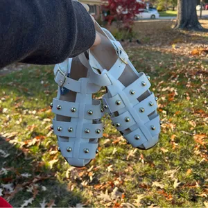 Universal Threads Women's Winnie Studded Fisherman Sandals - Off-White size 8.5 thumbnail 8