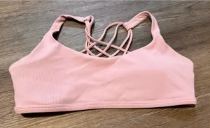 Lululemon Free to Be Ribbed Bra - Wild *Light Support A/B Cup in Pink Peony thumbnail 2