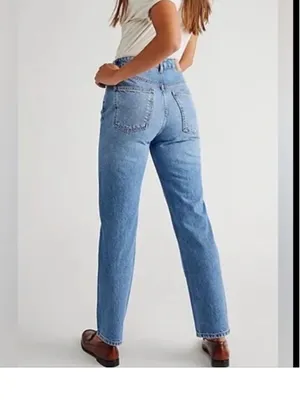 New Free People We the Free Crvy Siren Low Rise Straight Leg Jeans size 33 thumbnail 2