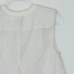 Urban Outfitters BDG Womens Sleeveless Speckled Crop Tank‎ Top Size S White Slit thumbnail 7