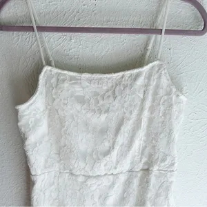 Lulu’s Romantic Fate White Lace Bodycon Mini Dress Sz Large thumbnail 4